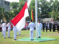 Detik-Detik Proklamasi Di Kecamatan Bukit Batu Berlangsung Dengan Khidmat