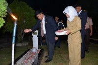 Pj Bupati  Bengkalis Hadiri Apel Kehormatan dan Renungan di Taman Makam Pahlawan