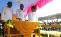 Gubri Resmikan Penempatan Warga Program Transmigrasi Lokal Desa Tanjung Melayu Inhil