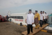 Wardan Tinjau Kapal Feri Angkutan JCH Inhil
